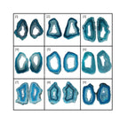 35 - 55 mm Agate Geode Slice Pairs Aqua *Order Exact pieces as in photos* - Meena Design