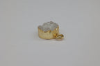 8 MM Natural Quartz Druzy Gem Stone Circle Edged - Meena Design