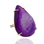 Adjustable Ring * Druzy Ring * Crystal Ring * Gemstone Ring * Large Window Druzy Ring * Agate Ring * Druzy * Druzy Statement Ring * - Meena Design