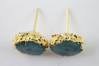 Anokha Flower Druzy Solar Quartz Studs - Meena Design