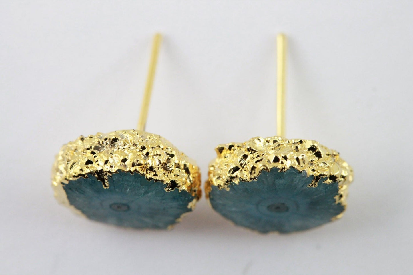 Anokha Flower Druzy Solar Quartz Studs - Meena Design