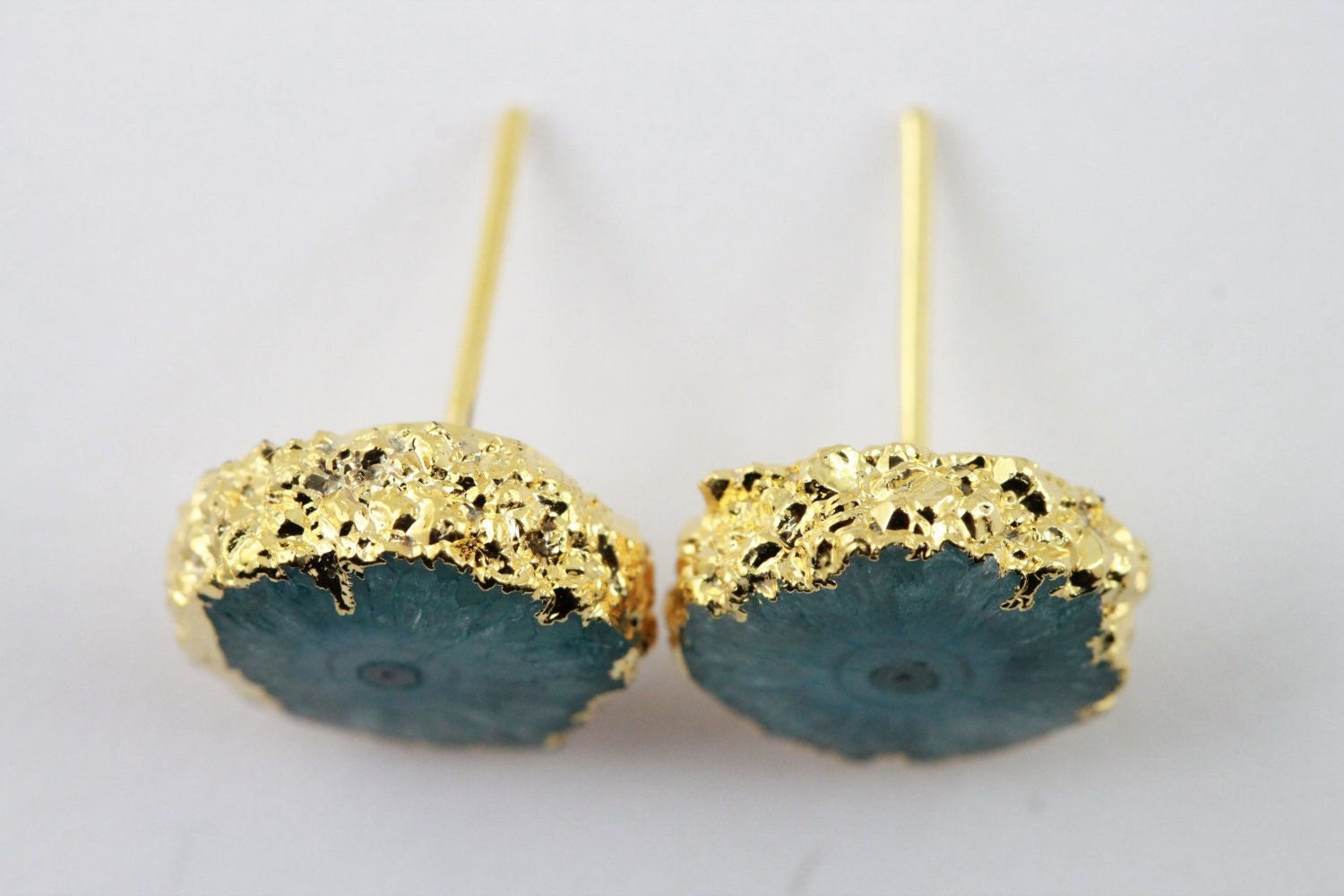 Anokha Flower Druzy Solar Quartz Studs - Meena Design