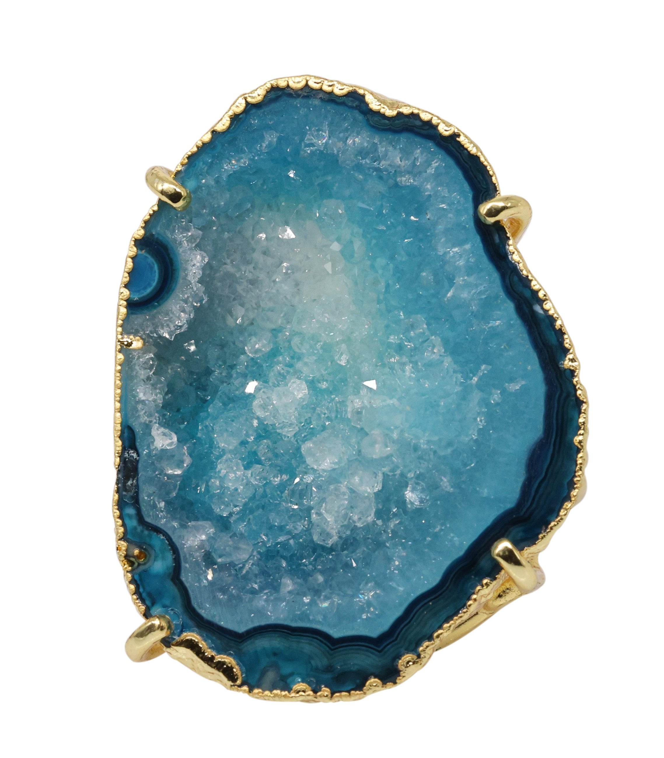 Anokha Large Geode Statement Rings, 30 - 40 MM, Unlimited Sparkle in Life !! - Meena Design