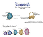 Anokha Large Geode Statement Rings, 30 - 40 MM, Unlimited Sparkle in Life !! - Meena Design