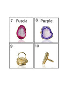 Anokha Large Geode Statement Rings, 30 - 40 MM, Unlimited Sparkle in Life !! - Meena Design