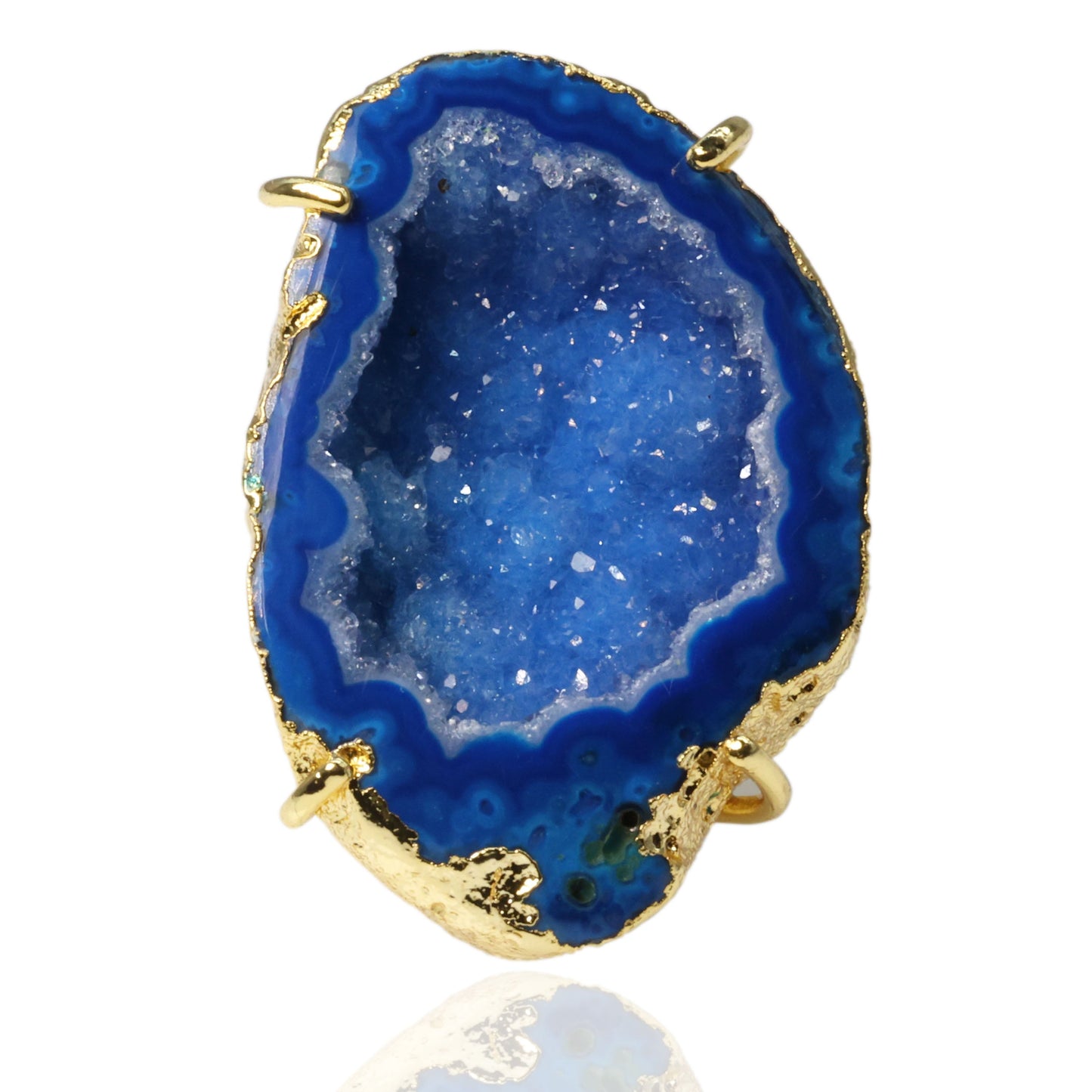 Anokha Large Geode Statement Rings, 30 - 40 MM, Unlimited Sparkle in Life !! - Meena Design