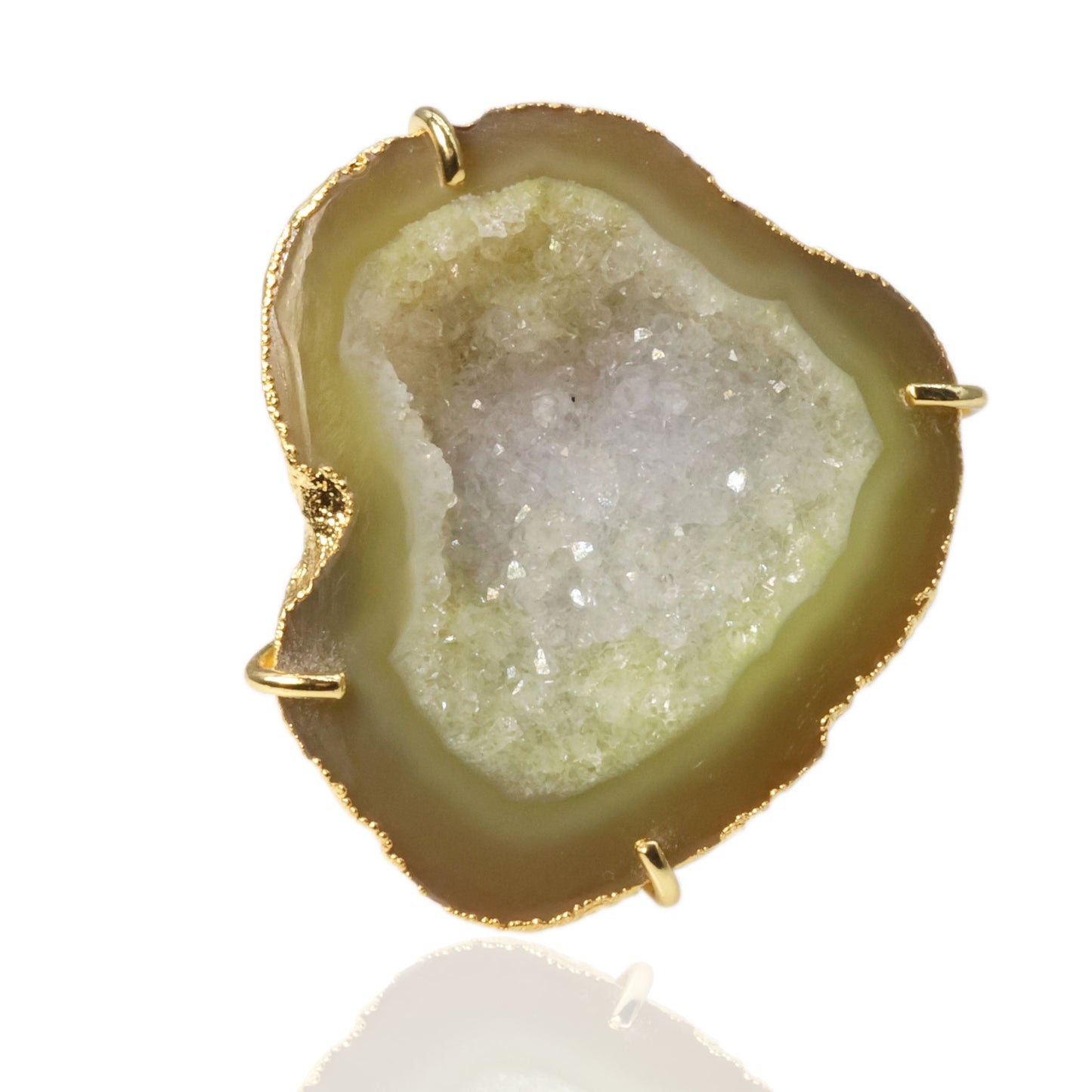 Anokha Large Geode Statement Rings, 30 - 40 MM, Unlimited Sparkle in Life !! - Meena Design