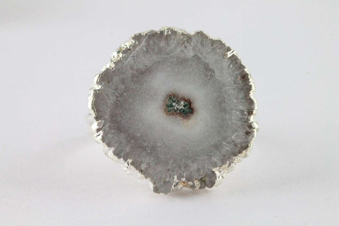 Beautiful Solar Quartz Handmade Ring, Unique Gift Idea for Her, Elegant Solar Quartz Flower Ring, Gifts For Her, Free Shipping, 25-30 mm - Meena Design
