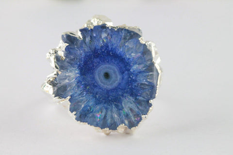 Beautiful Solar Quartz Handmade Ring, Unique Gift Idea for Her, Elegant Solar Quartz Flower Ring, Gifts For Her, Free Shipping, 25-30 mm - Meena Design