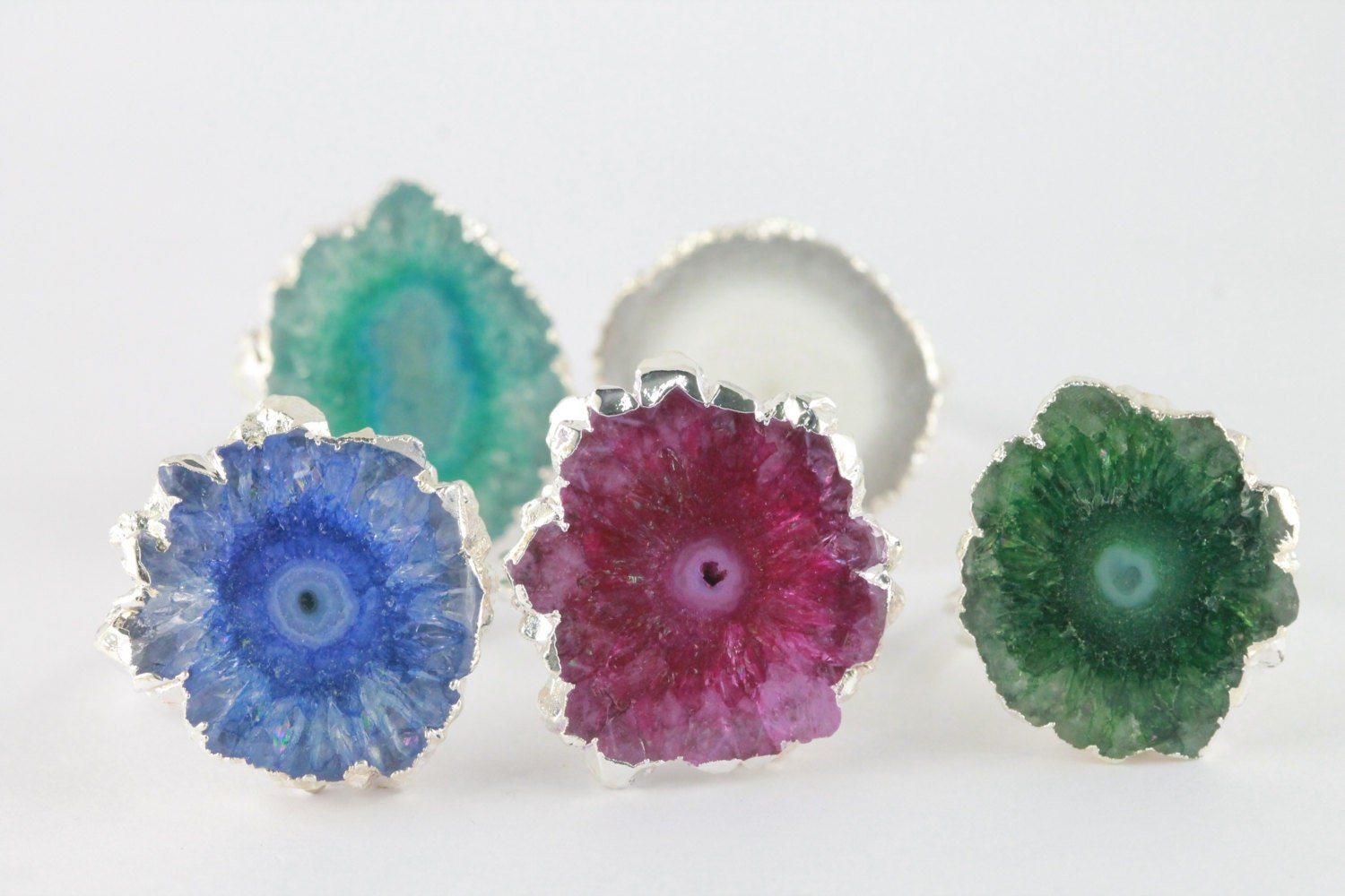 Beautiful Solar Quartz Handmade Ring, Unique Gift Idea for Her, Elegant Solar Quartz Flower Ring, Gifts For Her, Free Shipping, 25-30 mm - Meena Design