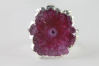 Beautiful Solar Quartz Handmade Ring, Unique Gift Idea for Her, Elegant Solar Quartz Flower Ring, Gifts For Her, Free Shipping, 25-30 mm - Meena Design