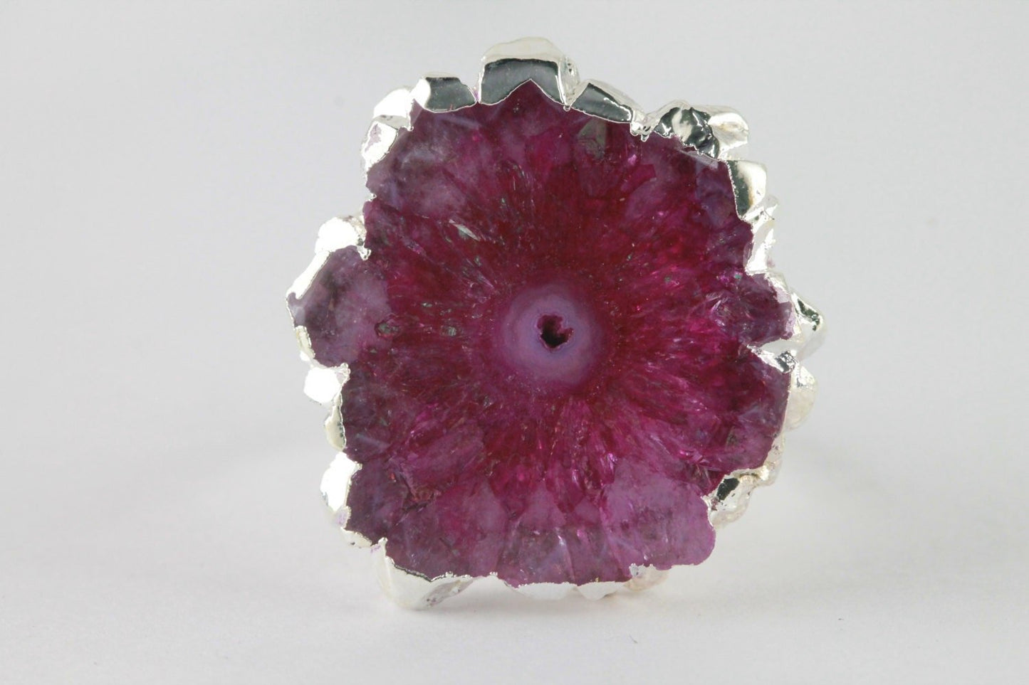 Beautiful Solar Quartz Handmade Ring, Unique Gift Idea for Her, Elegant Solar Quartz Flower Ring, Gifts For Her, Free Shipping, 25-30 mm - Meena Design