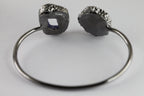 Bracelet Solar Quartz Agate Geode Druzy Edged Bracelet - Meena Design