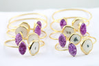 Bracelets Natural Solar Quartz And Druzy - Meena Design