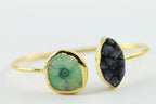Bracelets Natural Solar Quartz And Druzy - Meena Design