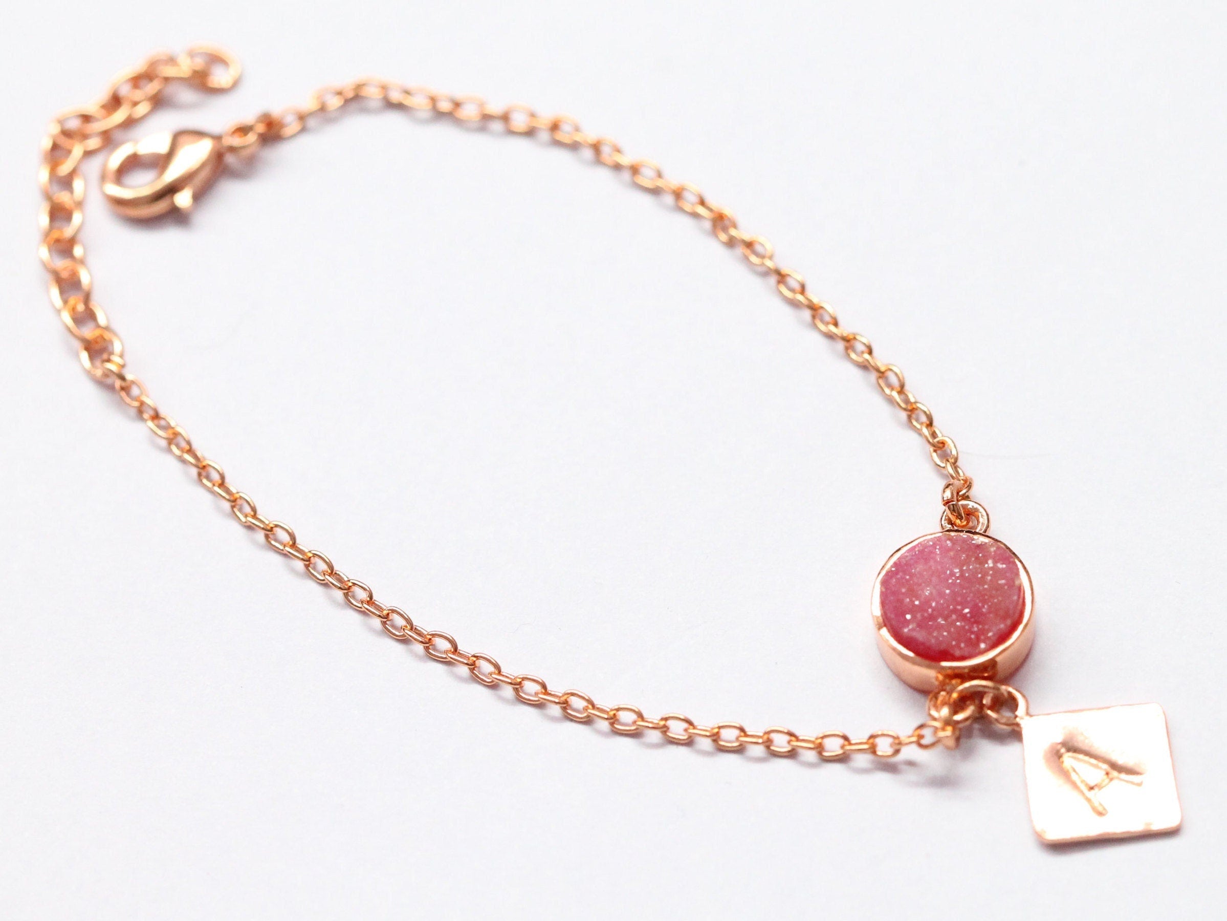 bridemaids gifts, wedding gifts, 手镯, Armband, braccialetto, gifts for her, gold druzy bracelet, Personalize Bracelet - Meena Design