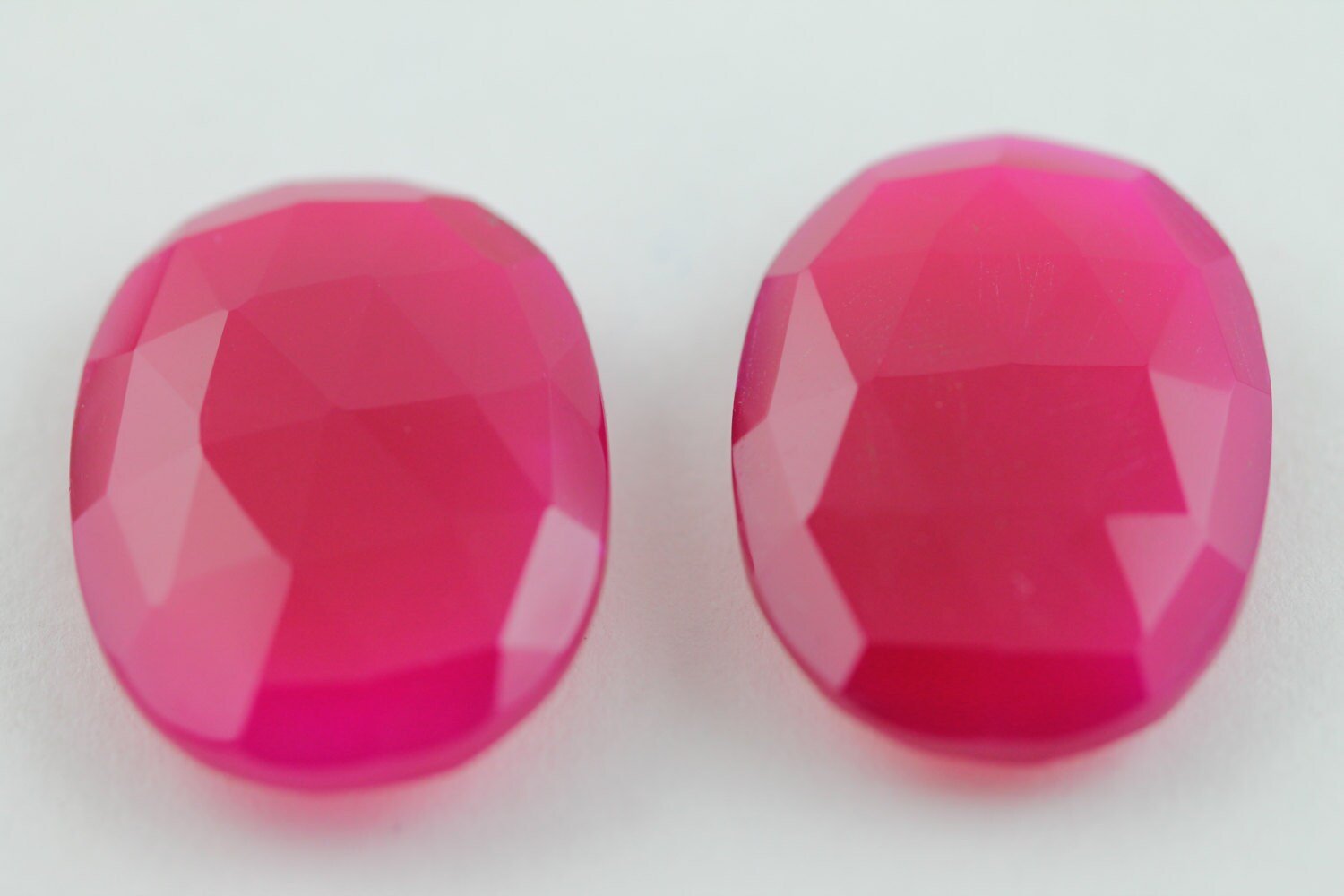 Chalcedony calibrated Faceted Stones Pairs - Meena Design