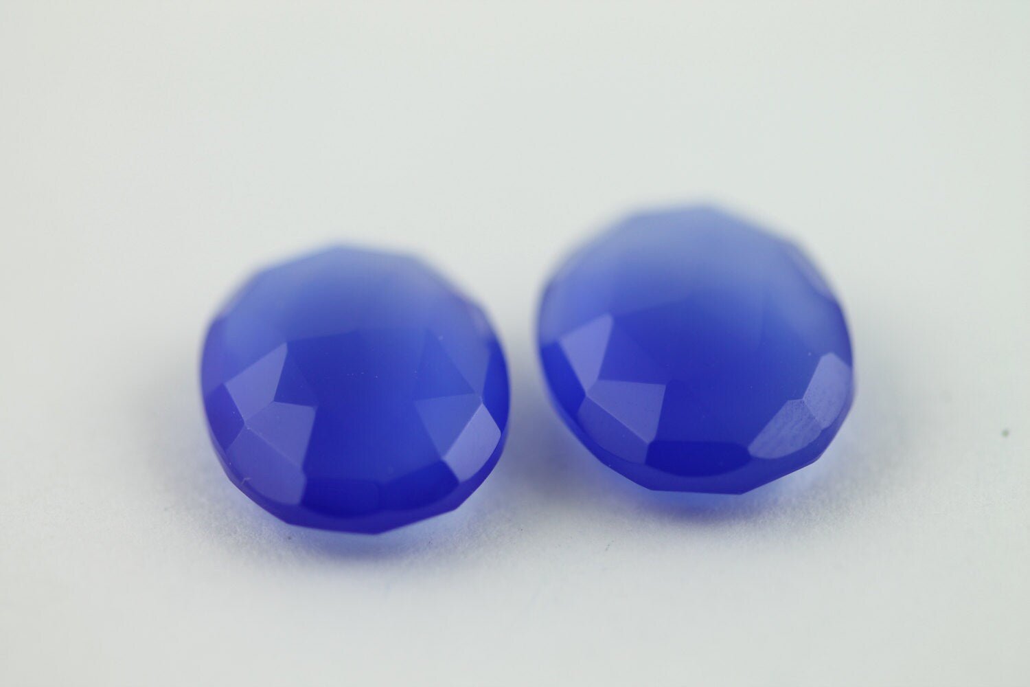 Chalcedony calibrated Faceted Stones Pairs - Meena Design