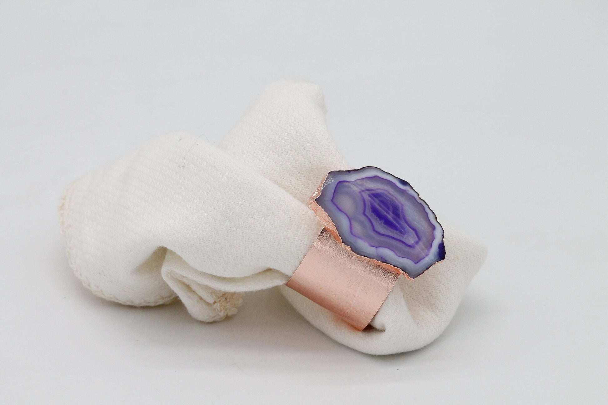 Chic Napkin Ring, Natural Gemstone Agate Handmade, Home And Table Decor Set of 4/6/12 or More - Meena Design