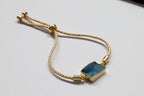Cord Bracelet Druzy Rectangle - Meena Design