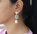 Crystal Raw Birthstone Earring, Natural Gemstone Earrings - Meena Design