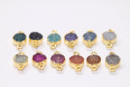 Dainty Natural Druzy Charms for Earrings, Bracelets & Necklaces, 8 MM Round - Meena Design