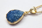 druzy Pendants, 15 * 20 MM, Natural Quartz gemstone, wholesale druzy pendant necklace, Druzy Pear, Gem Stone Pendants - Meena Design