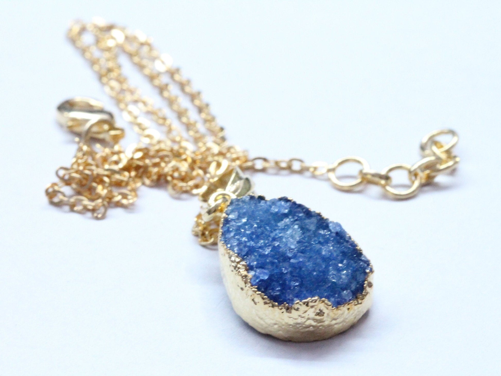 Druzy Necklace Wholesale Triangle Violet Druzy Stone Earrings