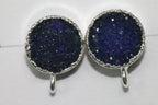 Druzy Round Gemstones Gold Edged DIY Earring - Meena Design