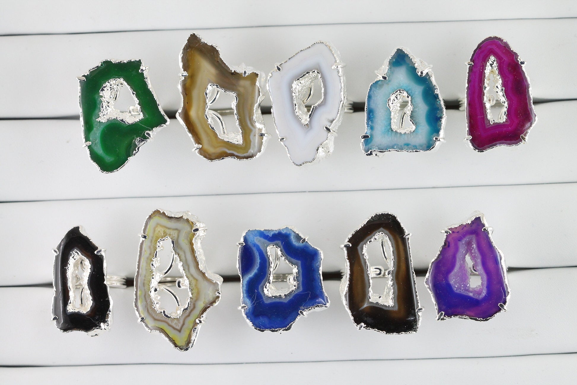 Elegance Geode Druzy Slice Ring, Wholesale Store & Gem Show Supply - Meena Design