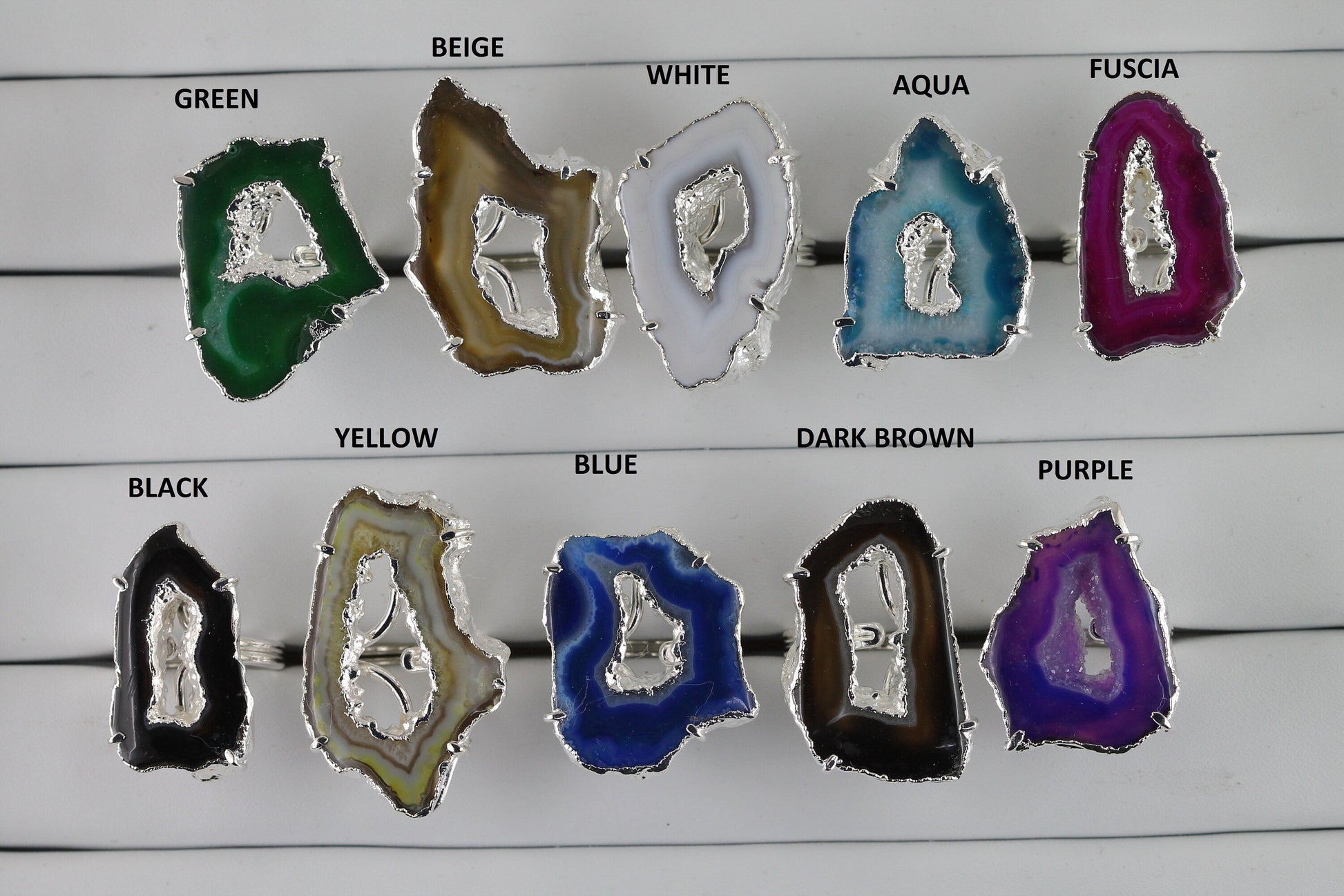 Elegance Geode Druzy Slice Ring, Wholesale Store & Gem Show Supply - Meena Design