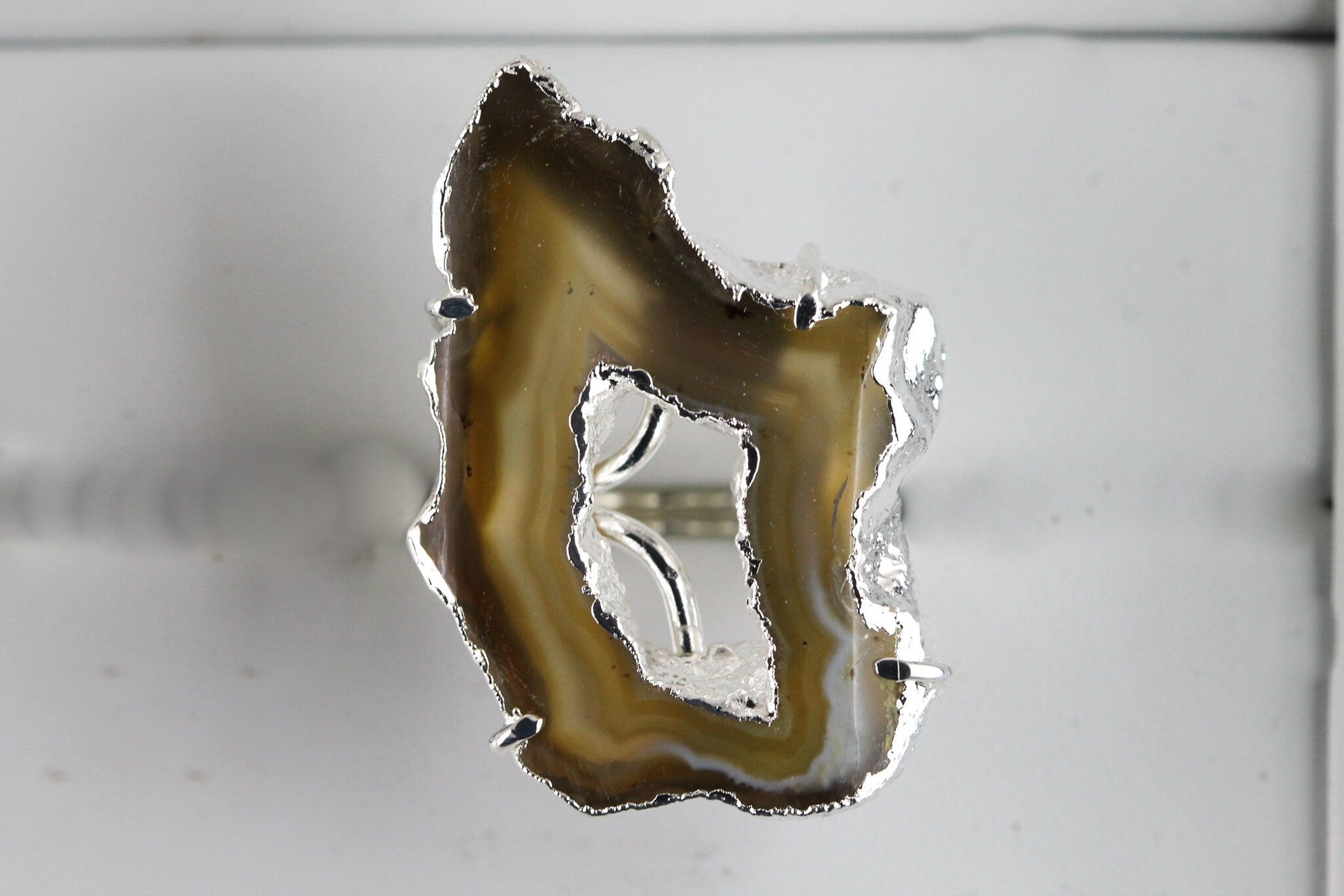 Elegance Geode Druzy Slice Ring, Wholesale Store & Gem Show Supply - Meena Design