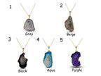 Geode Connectors * Geode Halves * Natural Gemstone * Agate * Tobasco * Geode * 24K Gold * Druzy * Pendant Geodes * Charms Geodes * 50-60 MM - Meena Design