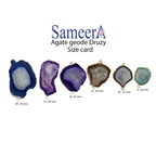 Geode Druzy Connectors Single And Double Bails 24K Gold Electroplated, Jewelry Making Supplies - Meena Design