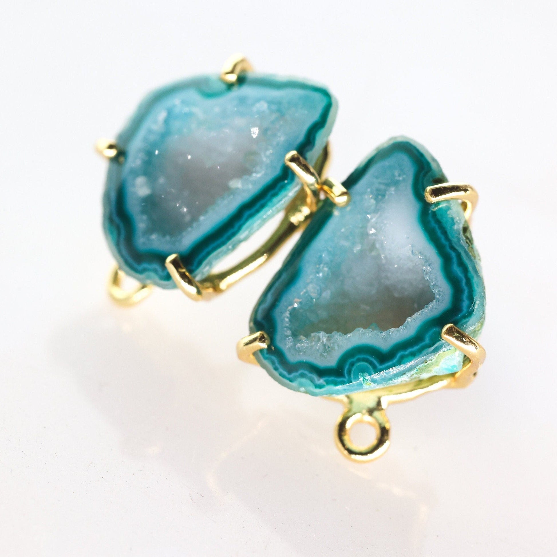 Geode Studs,DIY Earrings,Earring Studs,Gemstone Earrings,Handmade