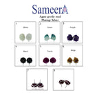 Geode Studs,DIY Earrings,Earring Studs,Gemstone Earrings,Handmade Earrings,Gold Studs,Statement Stud,Statement Earring,Geode Jewelry - Meena Design