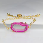 Goddess Geode Druzy Bracelet Adjustable - Meena Design