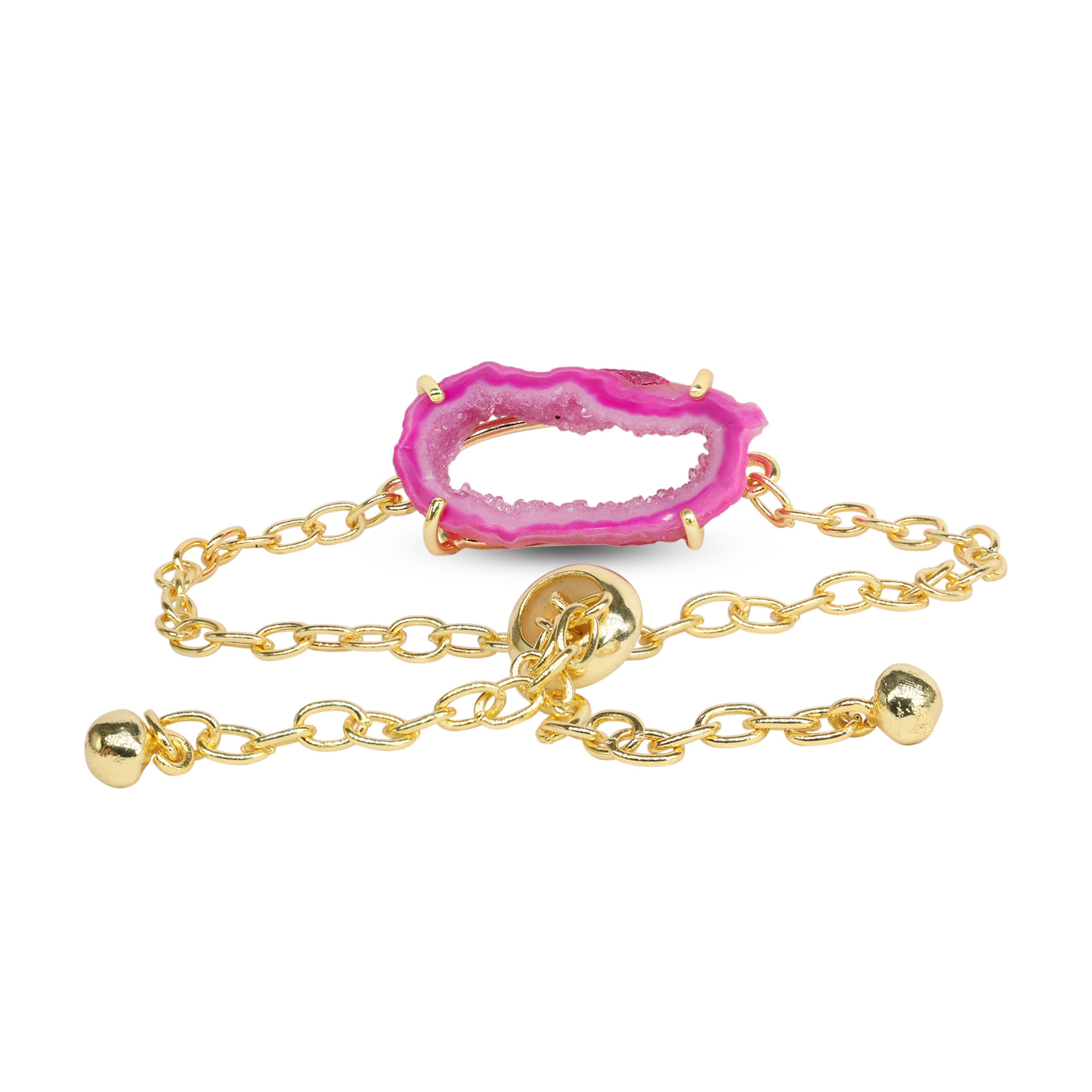 Goddess Geode Druzy Bracelet Adjustable - Meena Design