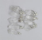 Gold Edged Rock Crystal Quartz Point charms Rough Clear Spike Points 15 - 45 mm long - Meena Design