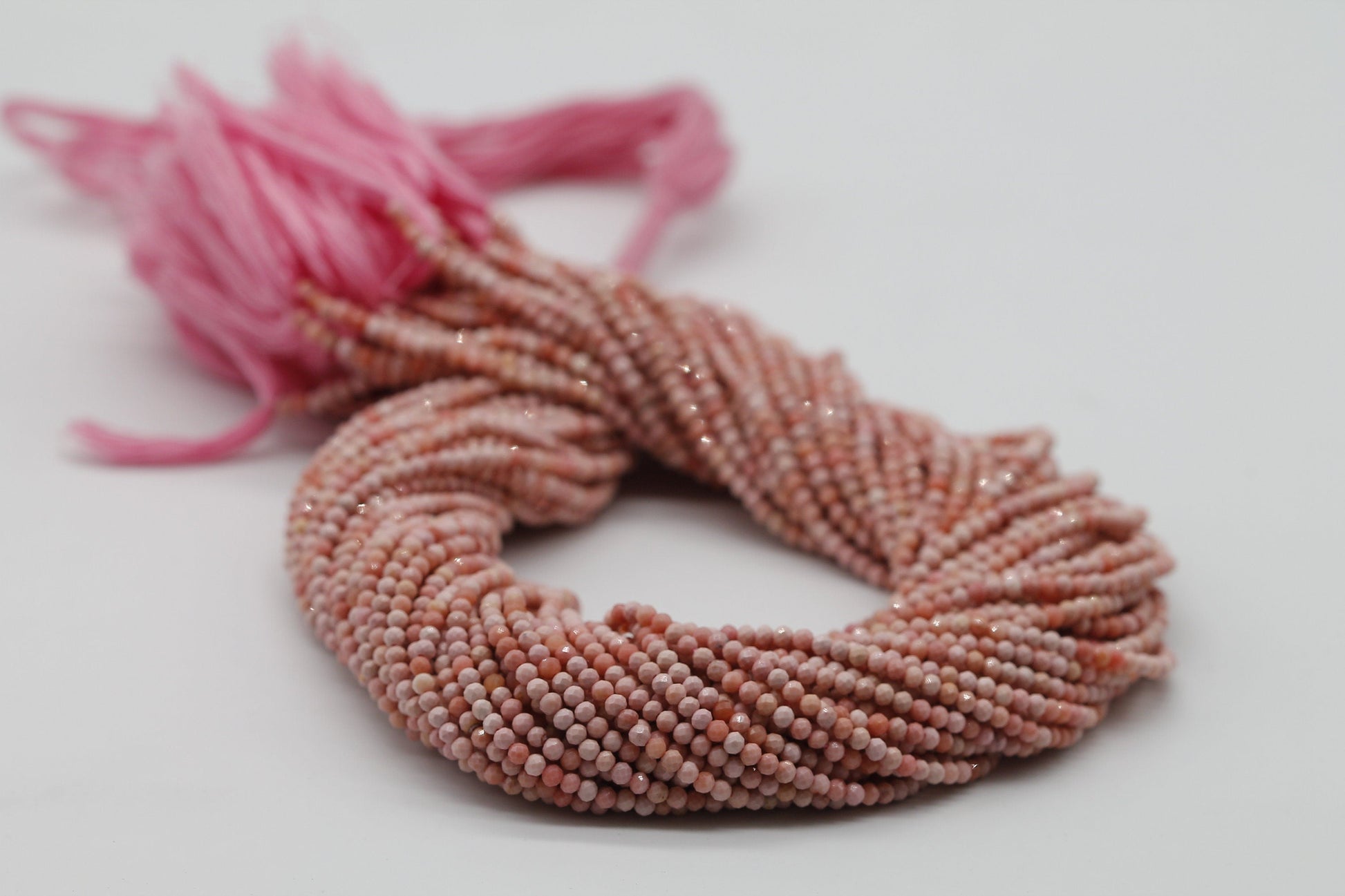 Lines Beads Pink Opal Size 2 MM - Meena Design