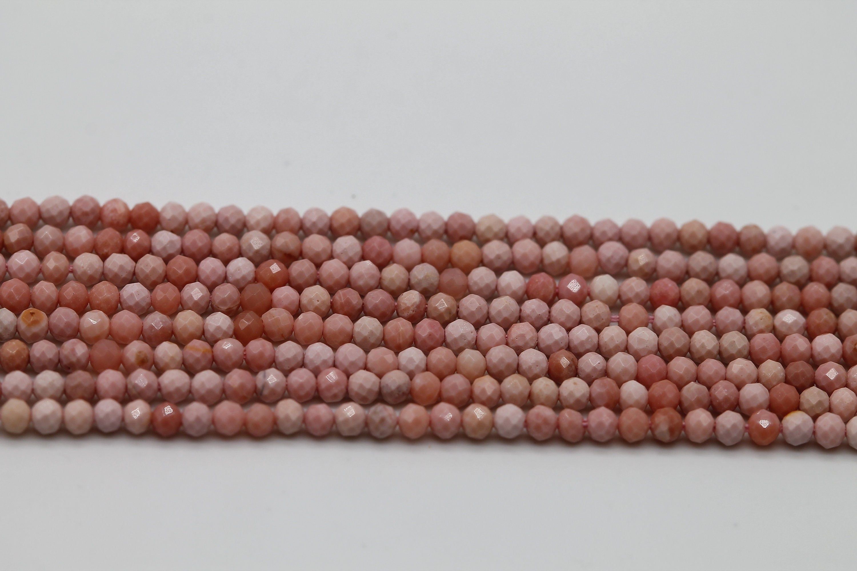 Lines Beads Pink Opal Size 2 MM - Meena Design