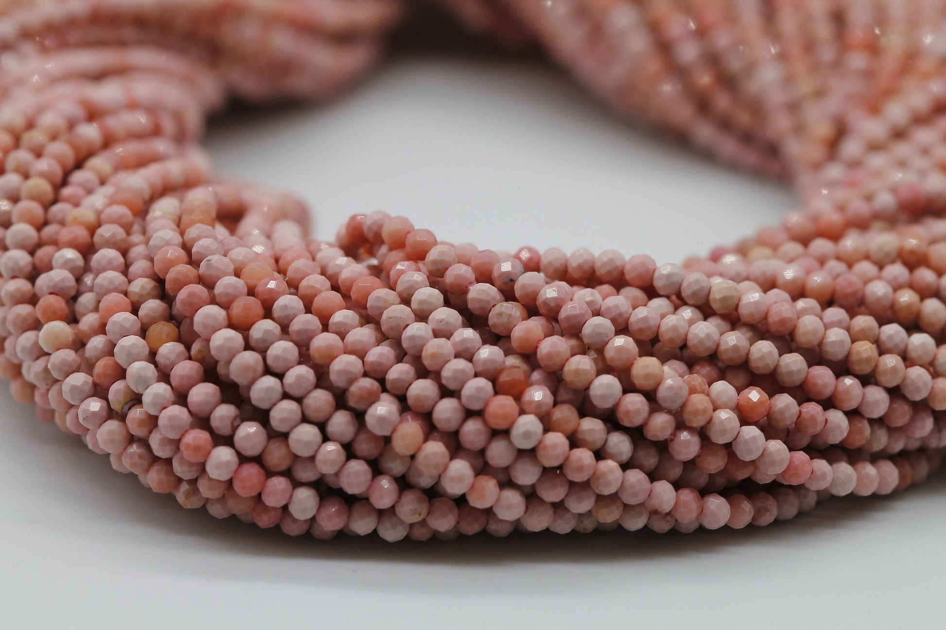 Lines Beads Pink Opal Size 2 MM - Meena Design