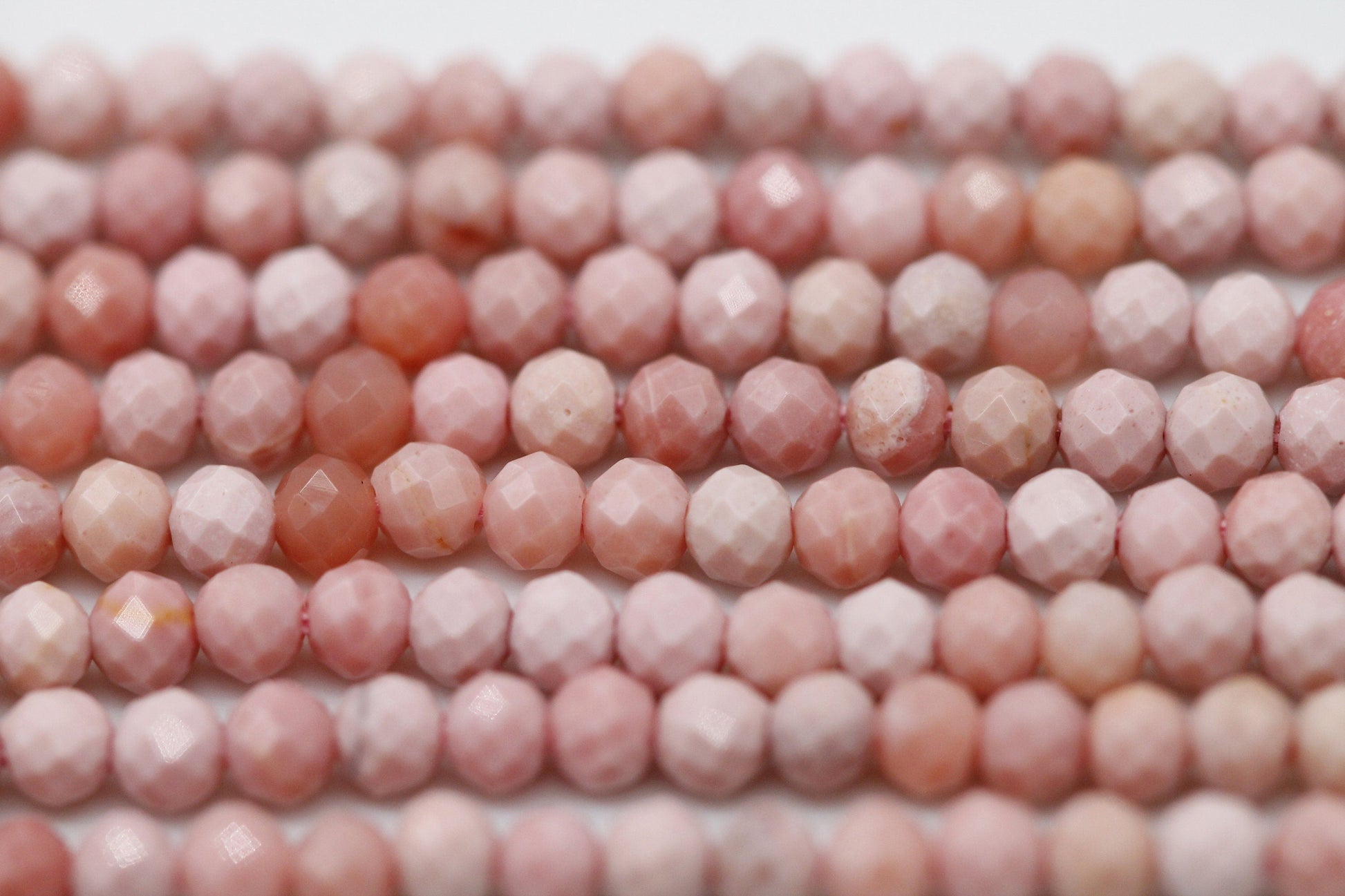 Lines Beads Pink Opal Size 2 MM - Meena Design
