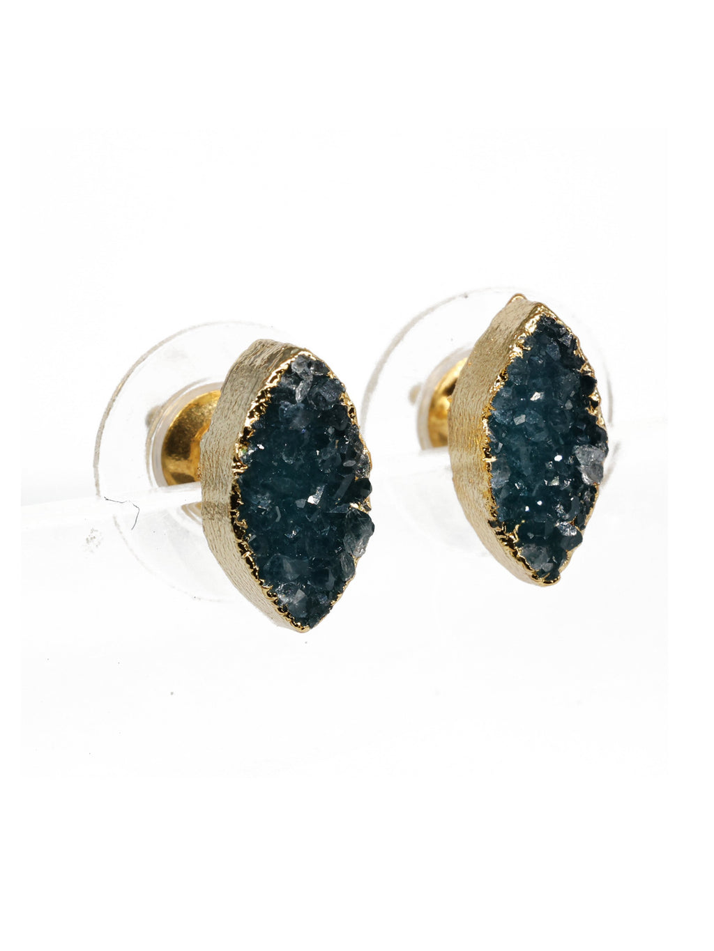 Marquise Druzy Dainty And Minimalistic Studs, 5x10 mm - Meena Design