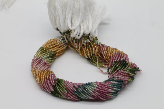 Multi Toumaline Beads Lines 2 mm - Meena Design
