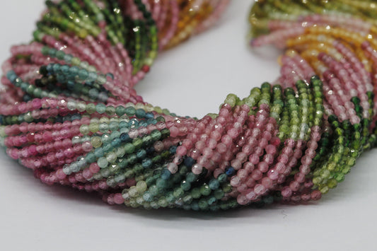 Multi Toumaline Beads Lines 2 mm - Meena Design