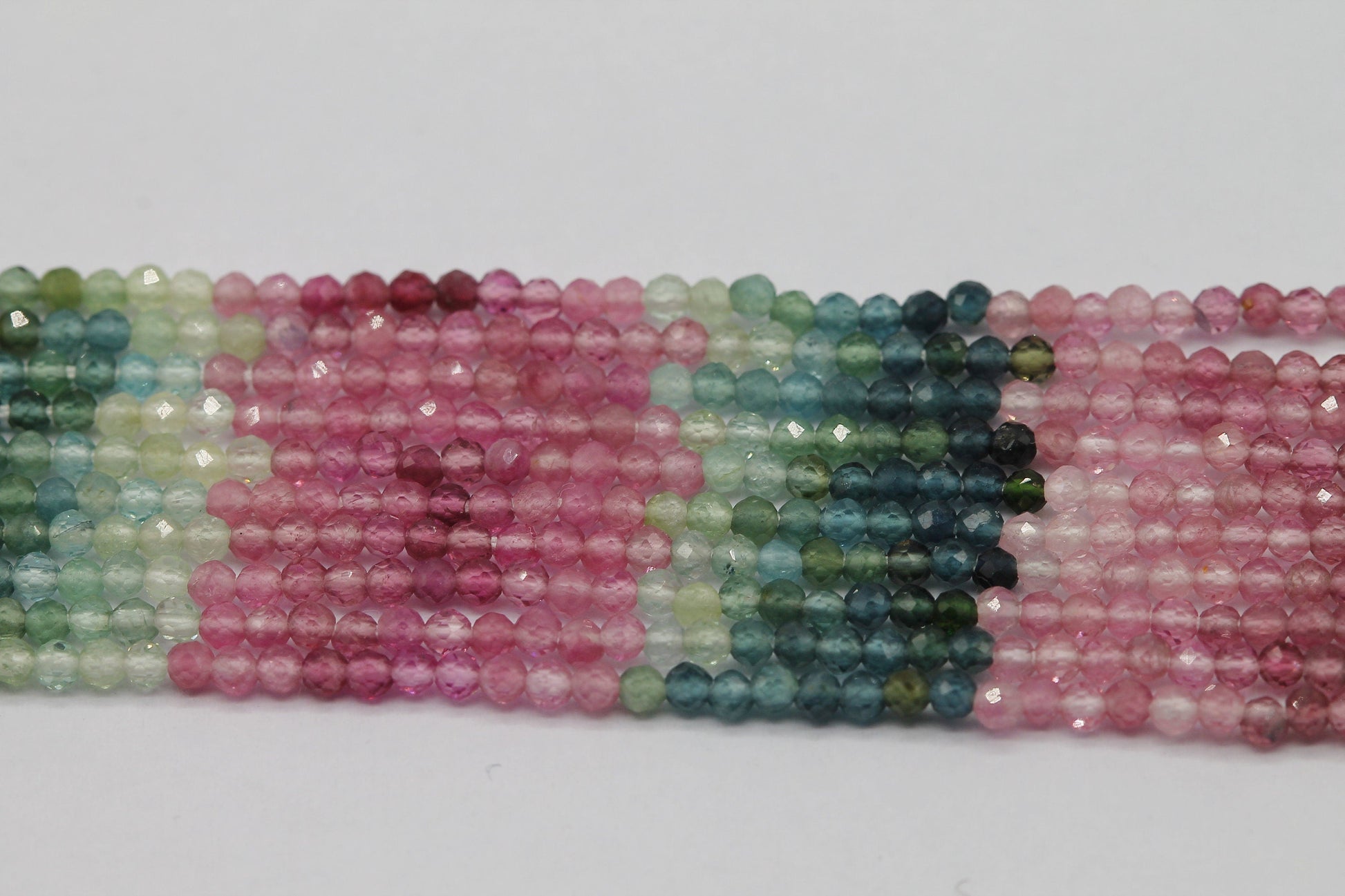 Multi Toumaline Beads Lines 2 mm - Meena Design