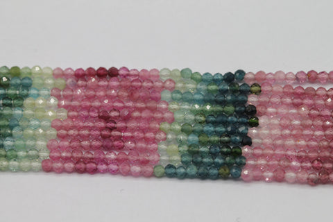Multi Toumaline Beads Lines 2 mm - Meena Design