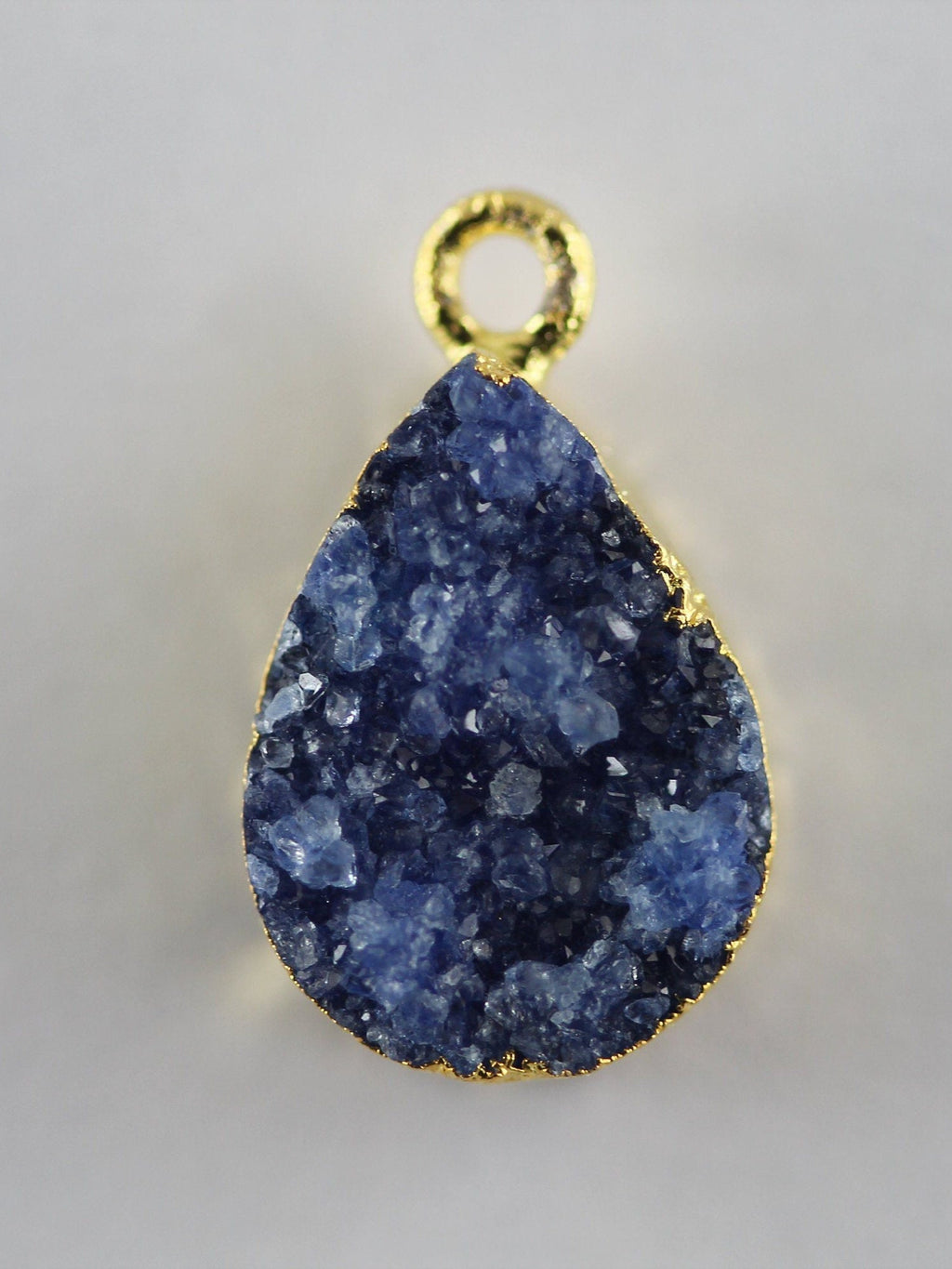 Natural Gemstone Druzy Pear For Earring, DIY Jewelry, Gold Silver Single Bail , Supplies For Jewelry Making 10 *14 MM - Meena Design