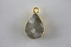 Natural Gemstone Druzy Pear For Earring, DIY Jewelry, Gold Silver Single Bail , Supplies For Jewelry Making 10 *14 MM - Meena Design